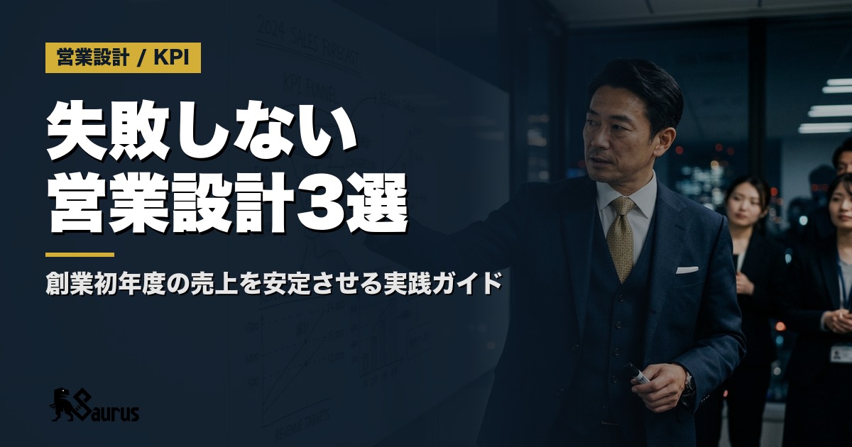 法人1期目の営業設計で失敗しない3つのルール｜創業初年度の売上を安定させる実践ガイド