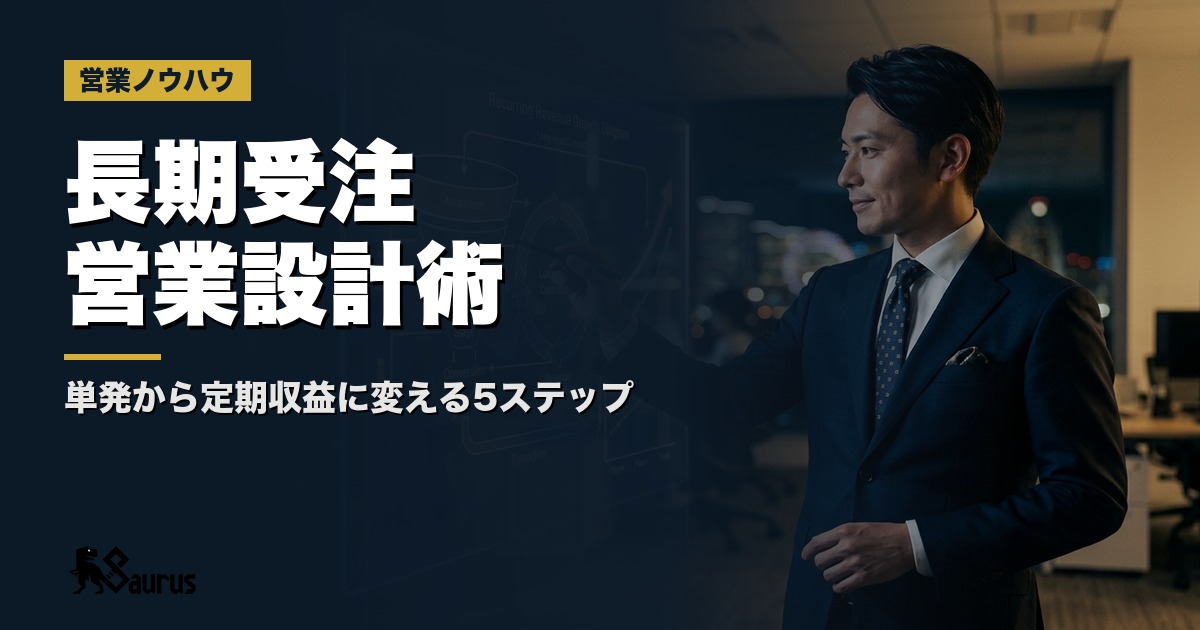 年間契約を狙う「長期受注営業」設計術｜単発から定期収益に変える5ステップ