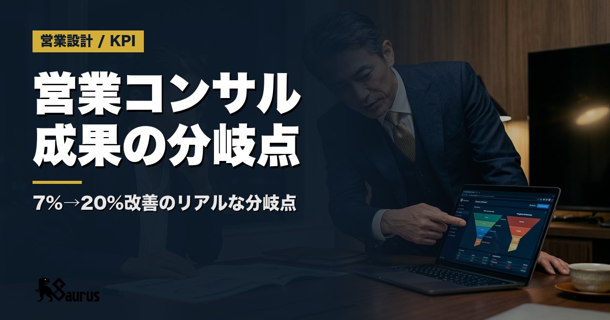 営業コンサルで成果が出る会社・出ない会社の3つの違い｜実際の伴走支援で見えてきたリアルな分岐点