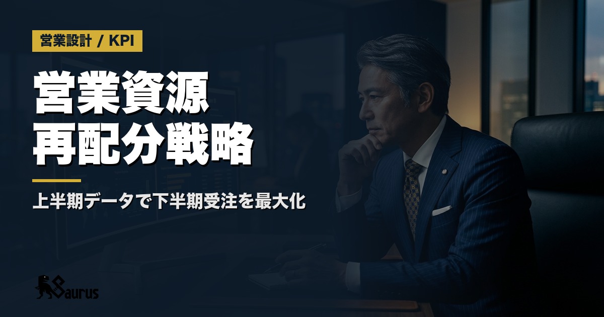 下半期の受注を最大化する「営業資源の再配分」戦略｜上半期データを活かして今すぐやるべき5つの施策
