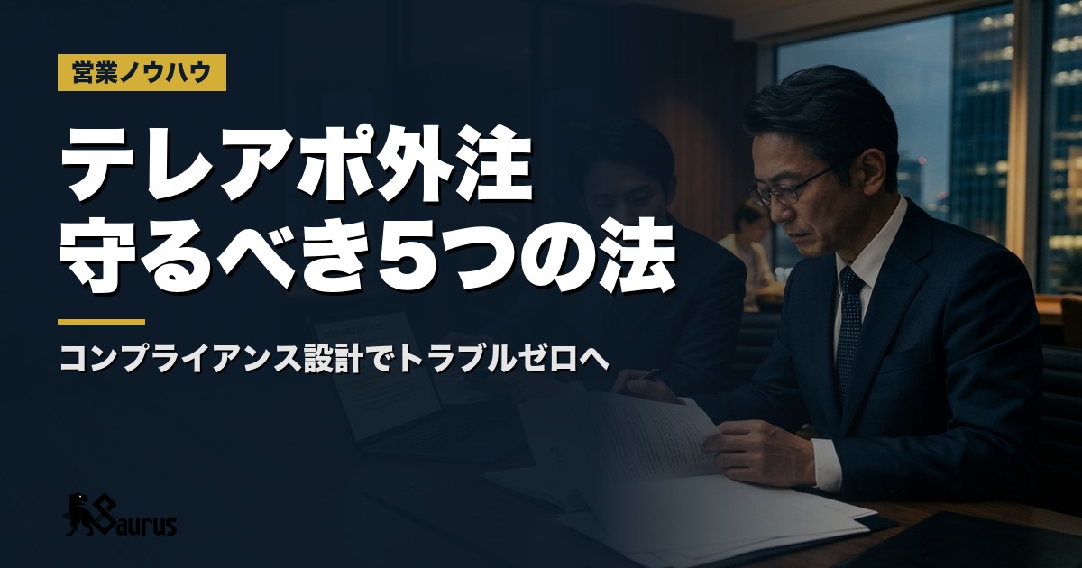 テレアポ外注前に必ず確認すべき法規制5つ｜コンプライアンス設計でトラブルゼロへ