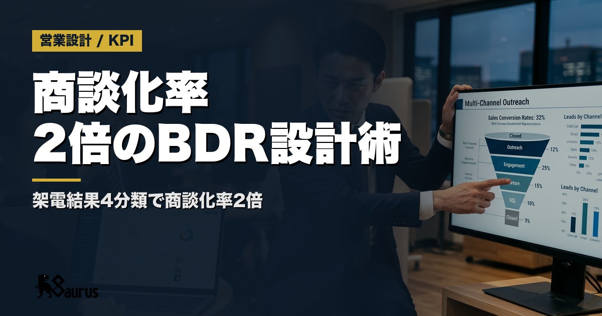 テレアポ代行とメール追客を組み合わせて商談化率を2倍にするマルチチャネルBDR設計術