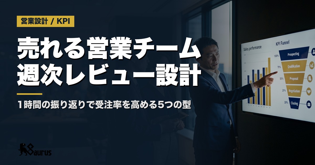 売れる営業チームが必ずやっている「週次レビュー設計」｜1時間の振り返りで受注率を継続的に高める5つの型